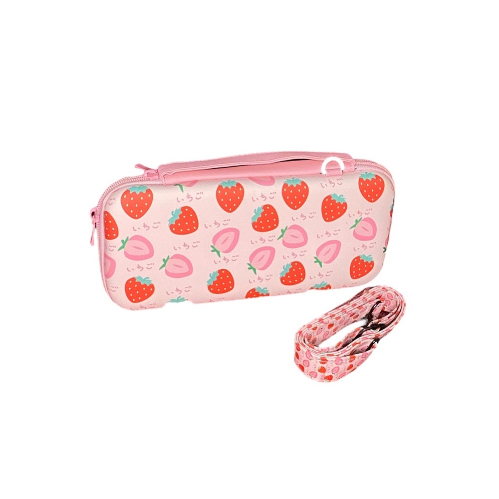 Strawberry Pink Nintendo Carry Case with Strap